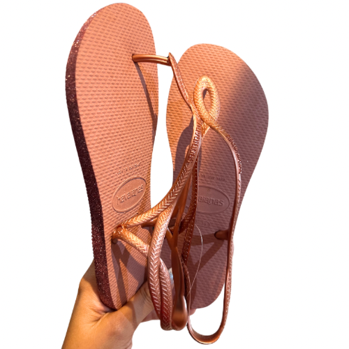 Havaianas Luna semelle Glitter Rosa Crocus