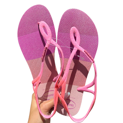 Havaianas Luna Glitter Rosa Glossy