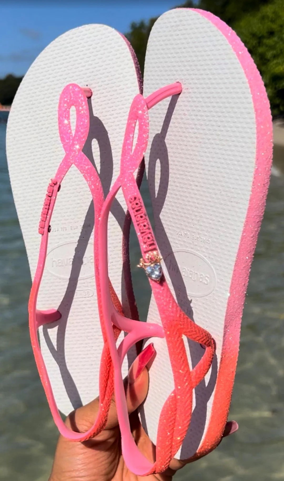 Havaianas Luna Glitter Star Rose