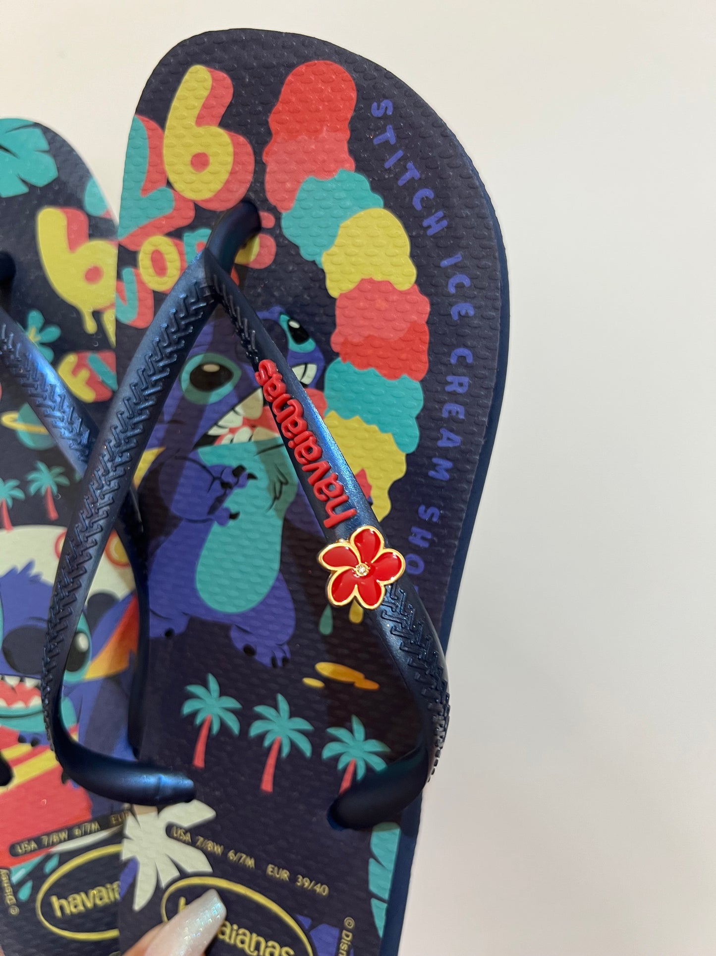 Havaianas Slim Stitch Blue Red+ Bijou