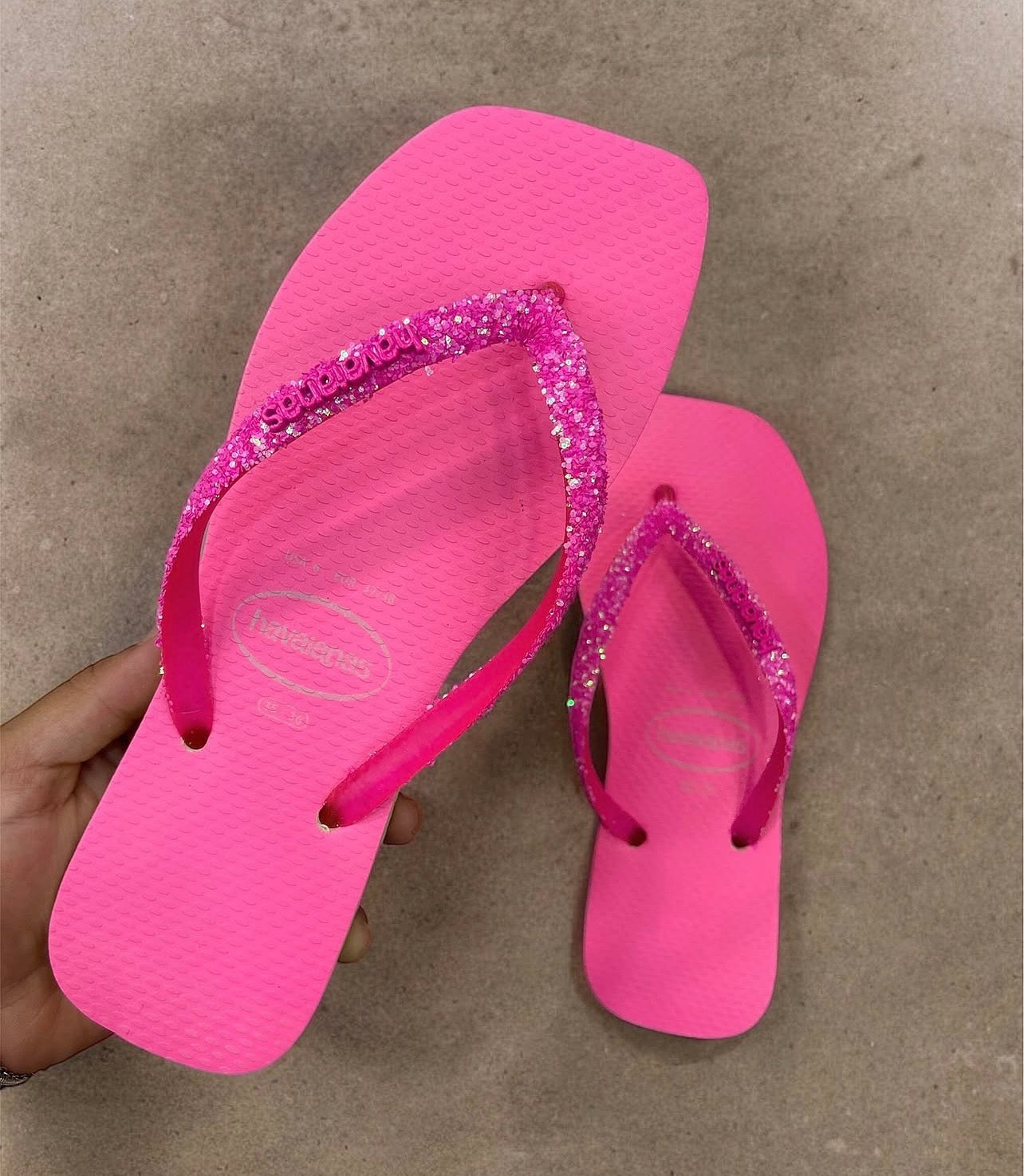 Havaianas Square Glitter Fluo Rosa