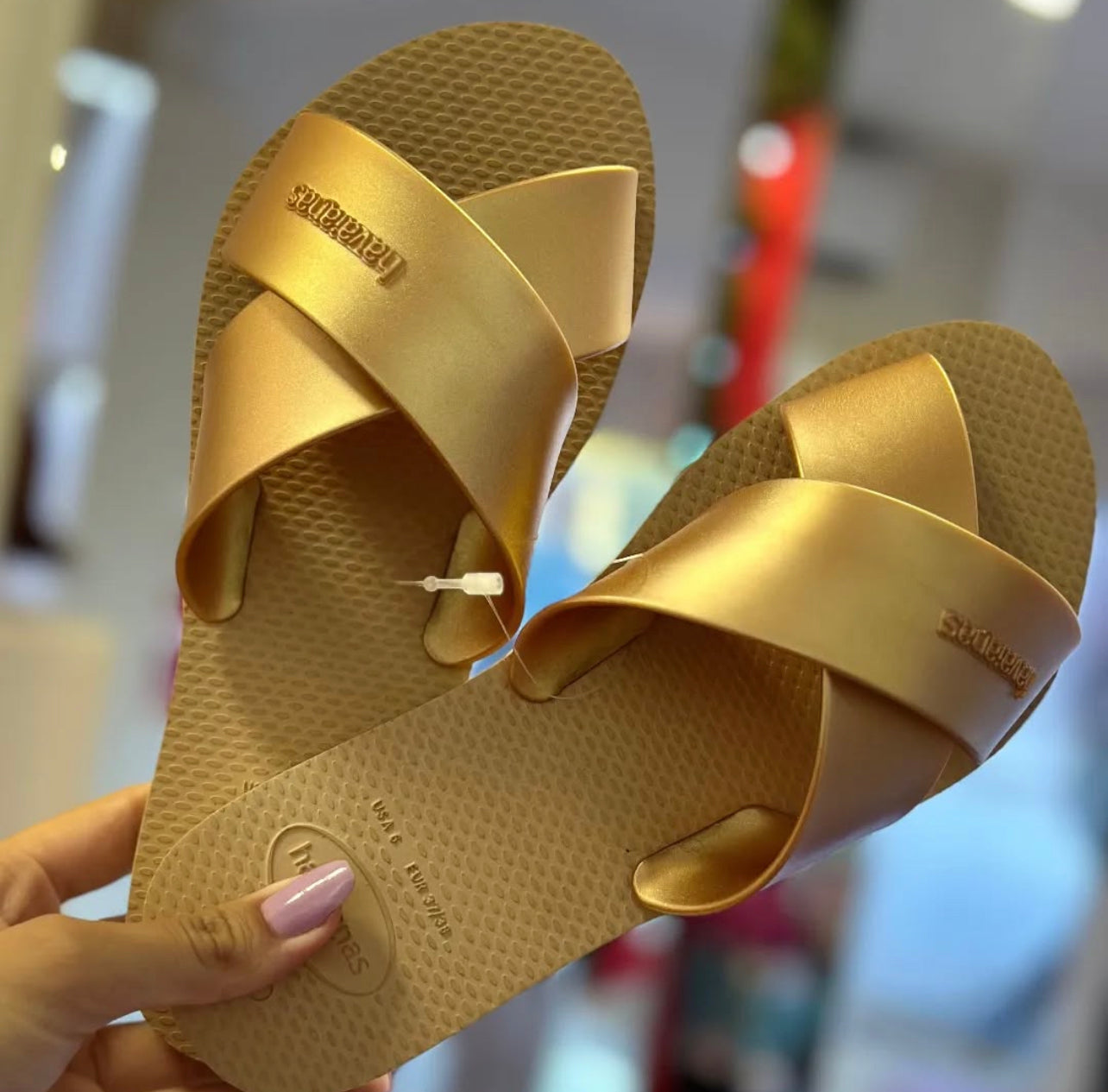 Havaianas Chic Gold avec Bijou