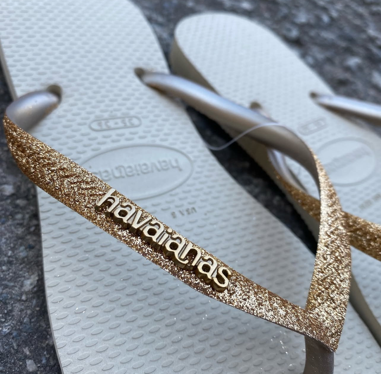 Havaianas Slim Glitter Gold