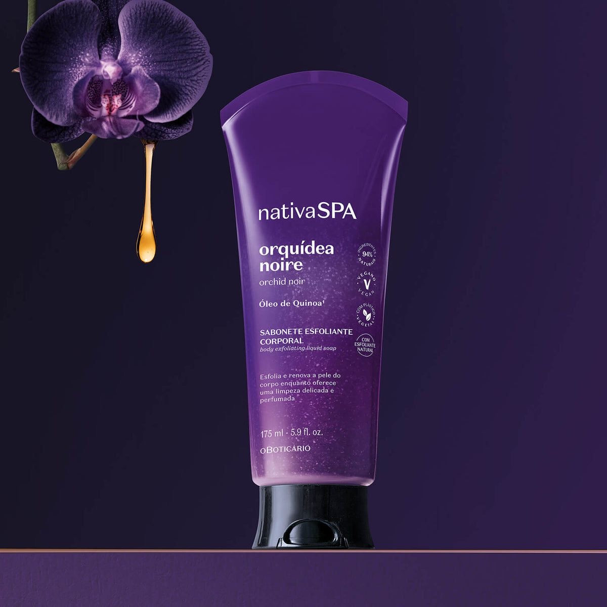 Gel douche exfoliant Orchidée Noire