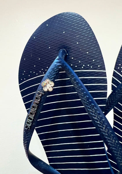 Havaianas Slim Nautical Blue + Bijou Crystal