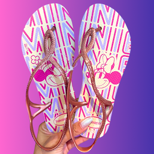 Havaianas Luna Minnie Rose gold