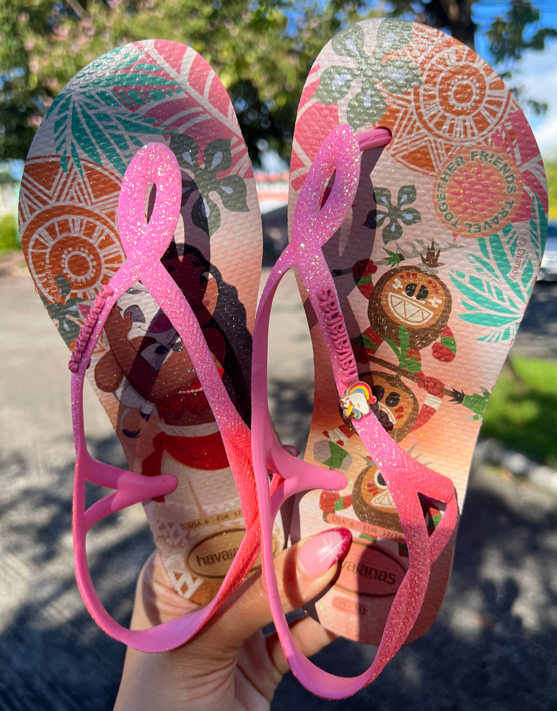 Havaianas Luna Glitter Moana Rosa Nude