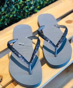 Grey discount glitter havaianas