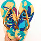 Havaianas Slim Stitch Aloha Blue Gold + Bijou
