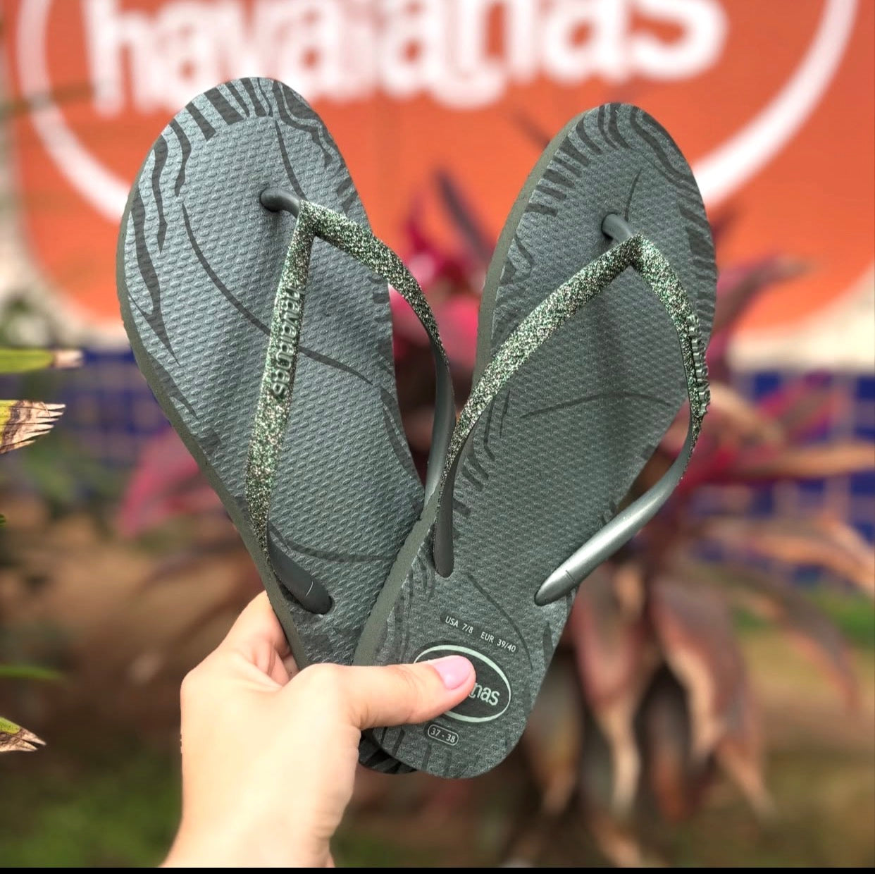 Havaianas Glitter Edg Verde