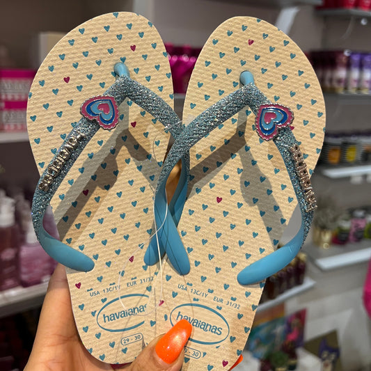 Havaianas Glitter Blue Love
