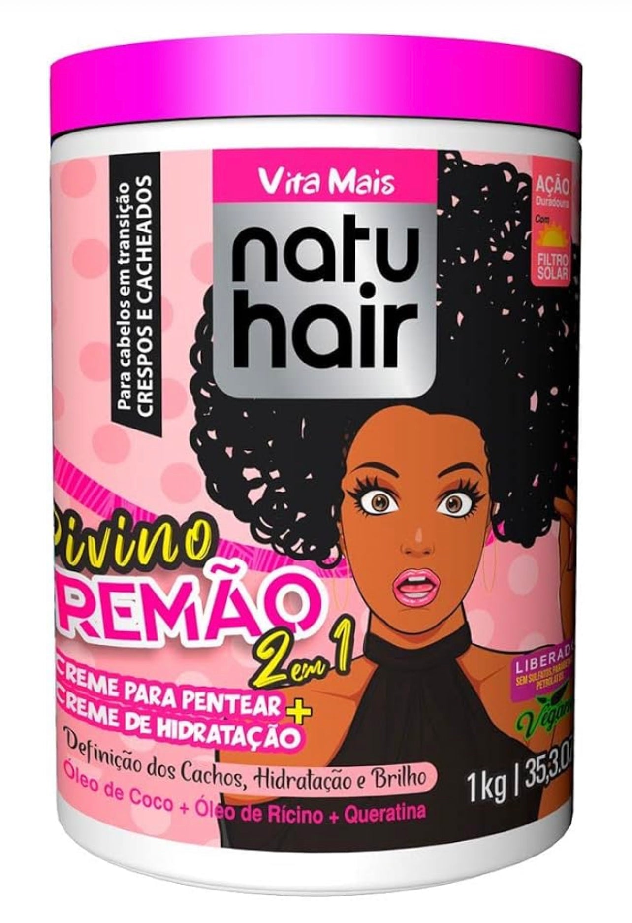 Crème coiffante NatuHair Divino 2 en 1 - 1KG