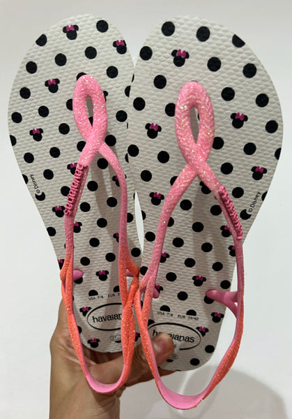 Havaianas Luna Disney Branca Rosa D