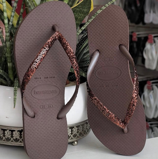 Havaianas slim glitter café