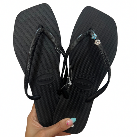 Havaianas Slim Square Petro + 2 Crystal