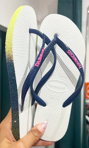 Havaianas Slim Blue Semelle Glitter