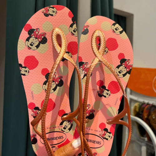 Havaianas Luna Disney Minnie Rosa Gold