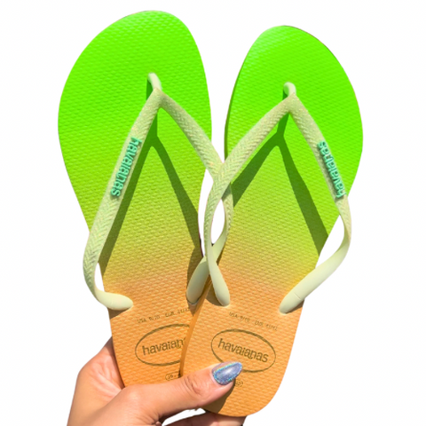 Havaianas Slim Glitter Sunset Verde
