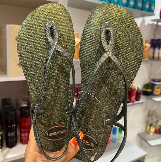 Havaianas Luna Glitter Verde olive