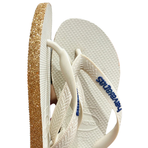 Havaianas Top Branco Semelle Glitter