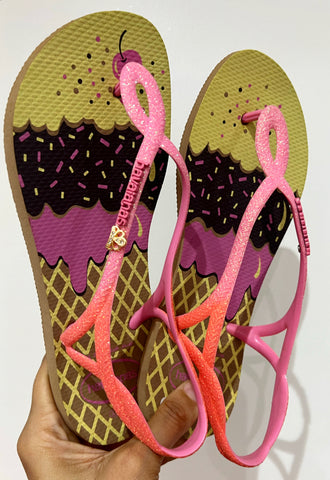 Havaianas Luna Glitter Ice Rosa