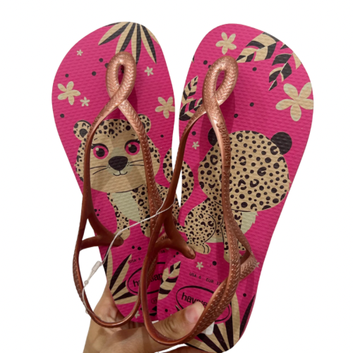 Havaianas Luna Glitter Léopa Rosa