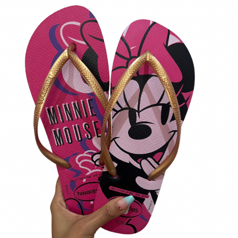 Havaianas Disney Minnie Rosa Gold