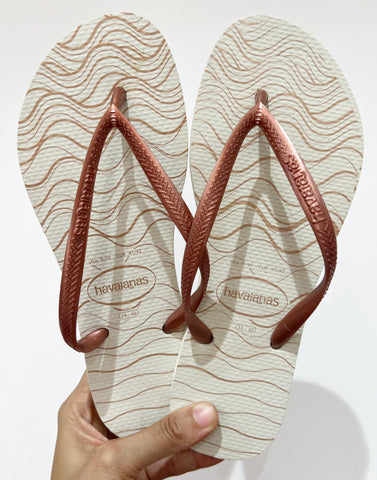 Havaianas Slim Wave Branco Nude