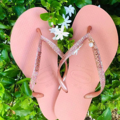 Havaianas Slim Glitter Rosa Crocus