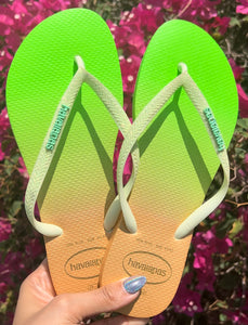 Havaianas Slim Glitter Sunset Verde