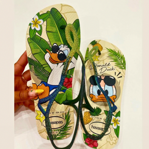 Havaianas Luna Disney Duck Verde + Bijoux