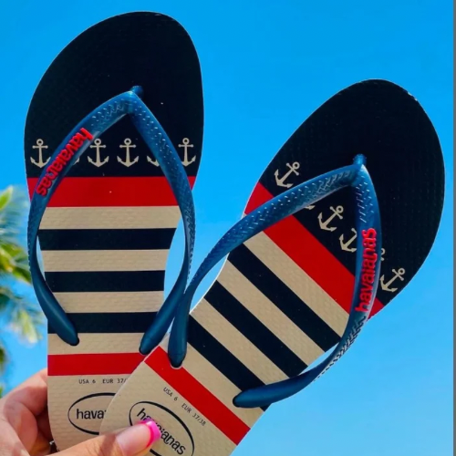 Havaianas Slim Nautical Bleue Ancre
