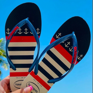Havaianas Slim Nautical Bleue Ancre