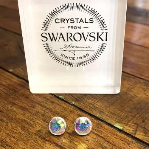 Crystal Swarovski Bijou Irisé Contour Argenté Taille G