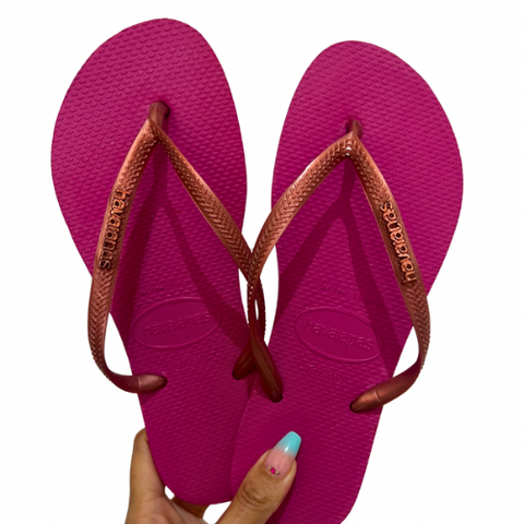 Havaianas Slim classy Rosa Gold