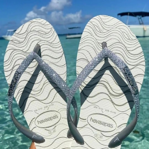 Havaianas Wave Grey Glitter