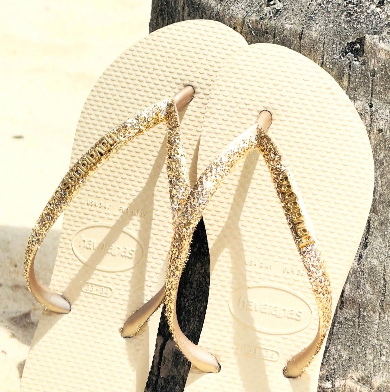 Havaianas Slim Glitter gold