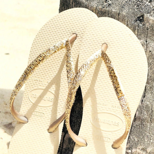 Havaianas Slim Glitter gold