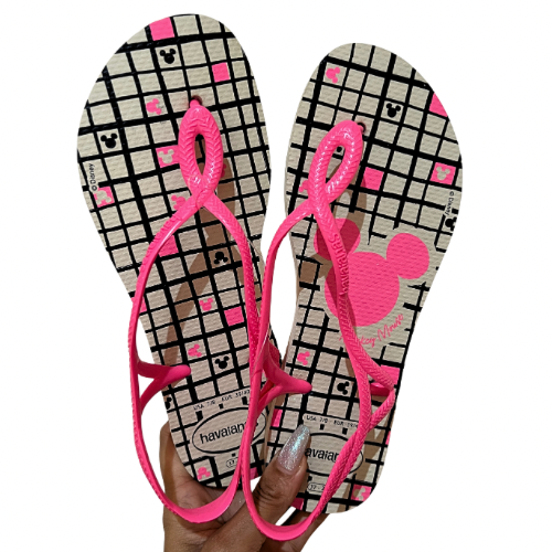Havaianas Luna Minnie Rosa Branca