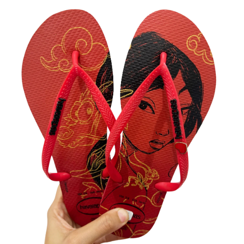 Havaianas Slim Logo Met Disney Mulan + Bijou