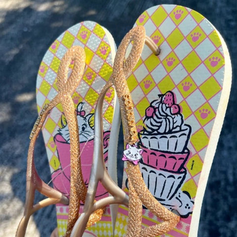 Havaianas Luna Glitter Marie Rosa Gold