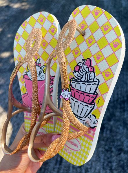 Havaianas Luna Glitter Marie Rosa Gold