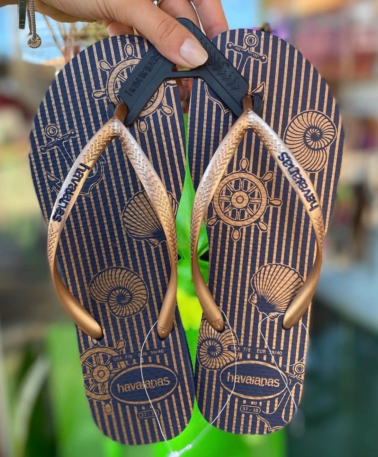 Havaianas Slim Nautical Blue Gold