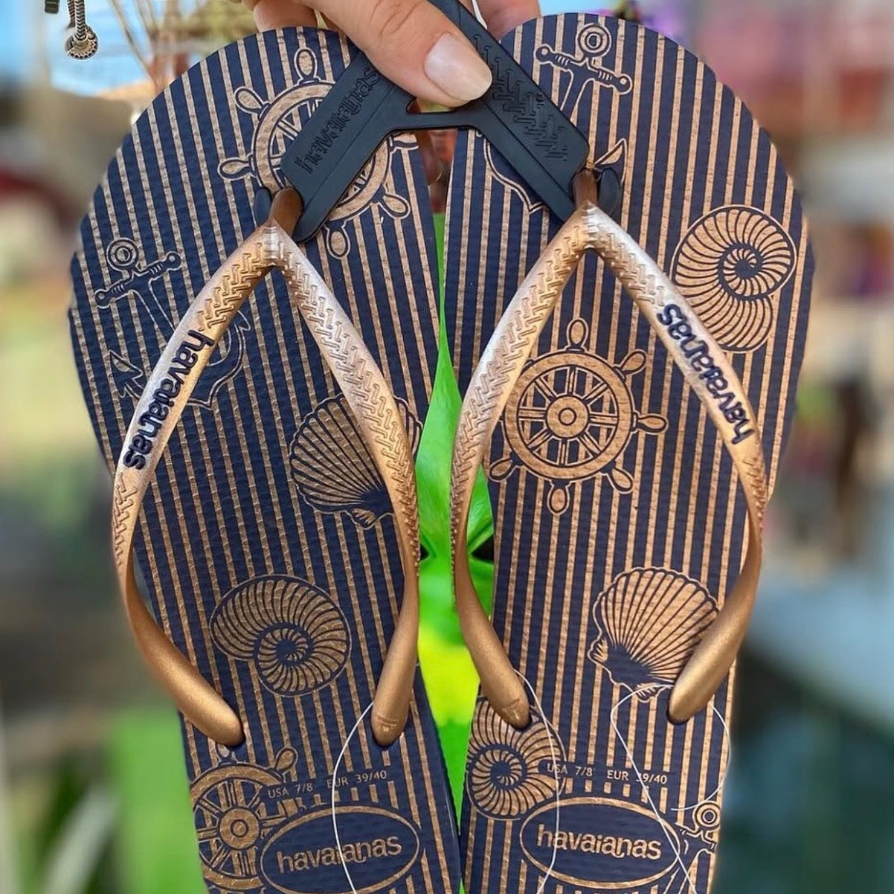 Havaianas Slim Nautical Blue Gold