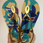 Havaianas Luna Stitch Aloha Gold + Bride Swarovski