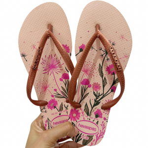 Havaianas Slim Logo met Organic Rosa
