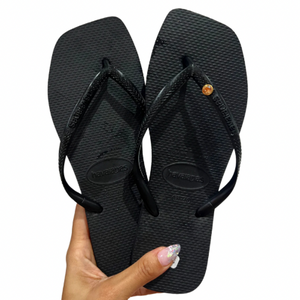 Havaianas Slim Square Black + 1 Swarovski