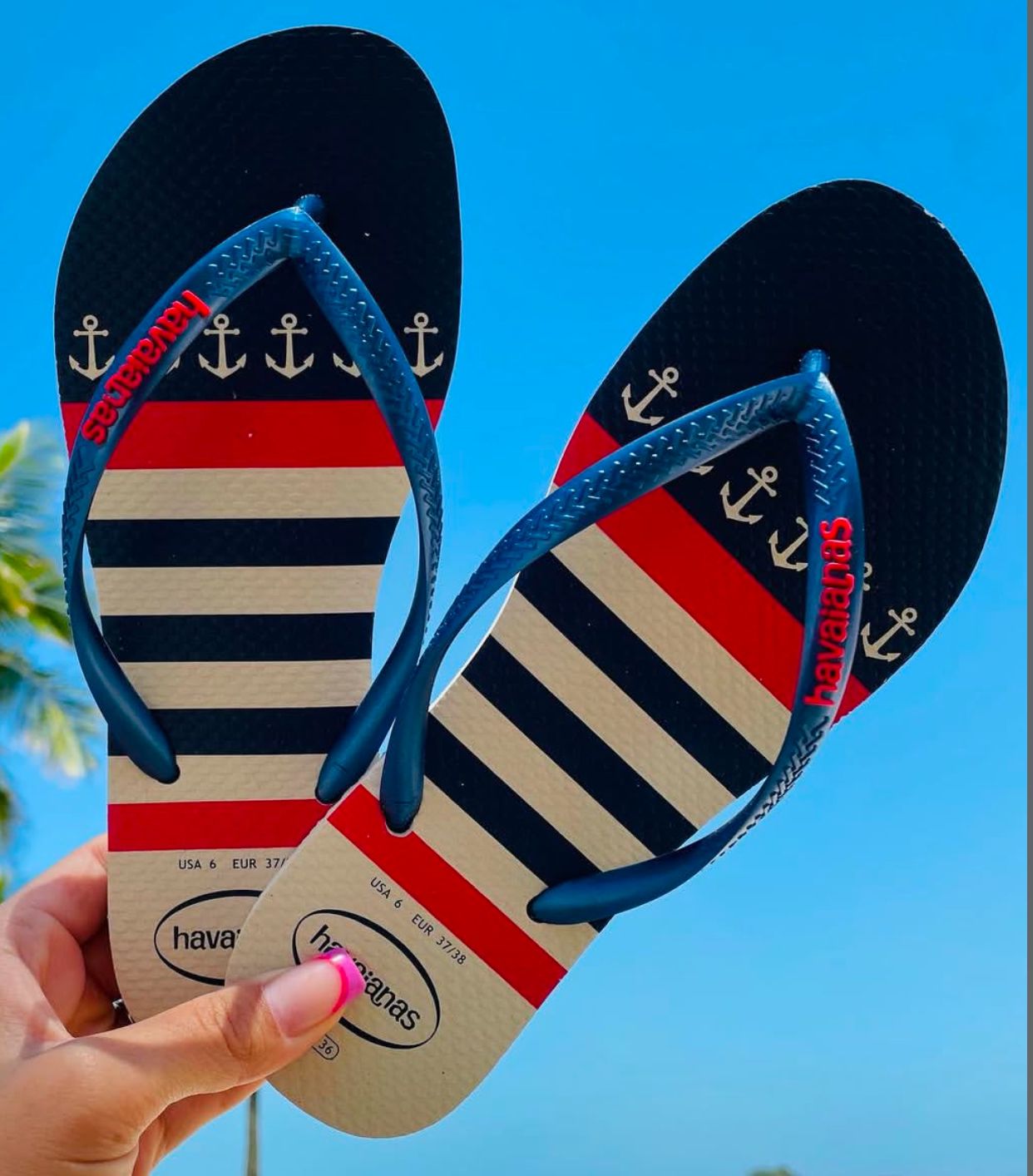 Havaianas Slim Nautical Bleue Ancre