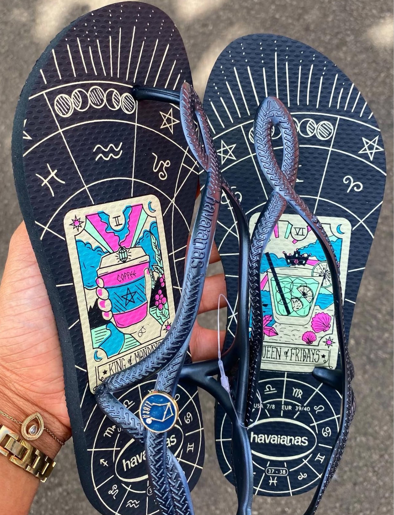Havaianas Luna Astro Petro Phosphorescente