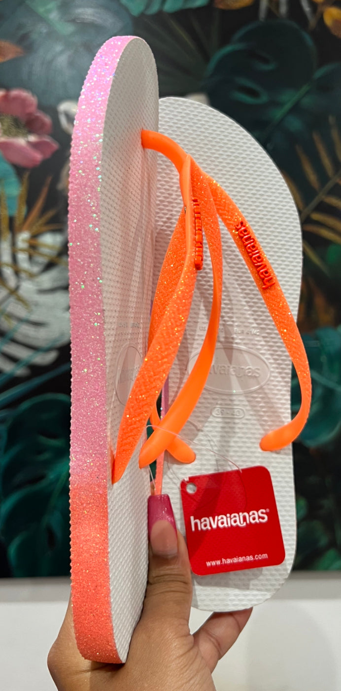 Havaianas Slim Star Glitter Laranja dg